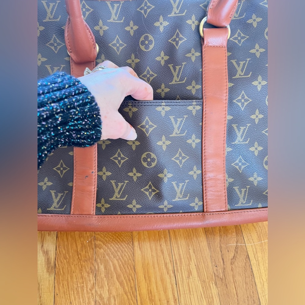Flash Sale!💼🧳👛Louis Vuitton Vintage Brown Monogram PM Weekend Tote - Picture 3 of 12
